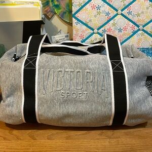 Victoria Secret NWOT Small Fully Lined Jersey Sport Duffle